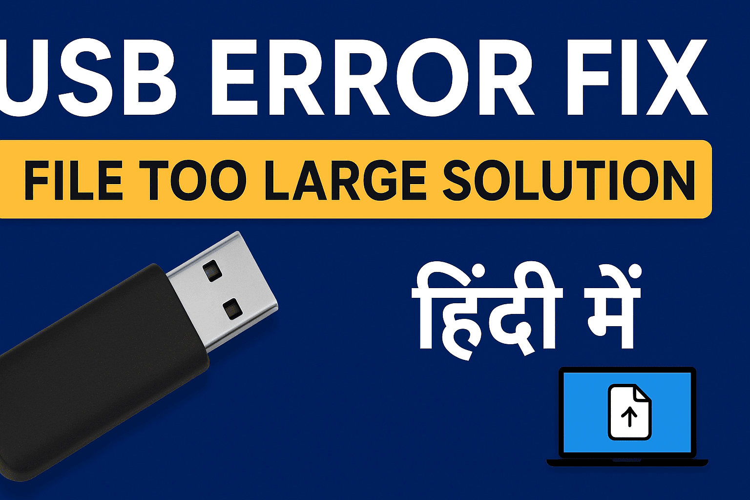 File Too Large for Destination File System Error Fix (Hindi) | USB Pen Drive में Large Files Copy करने का Easy तरीका
