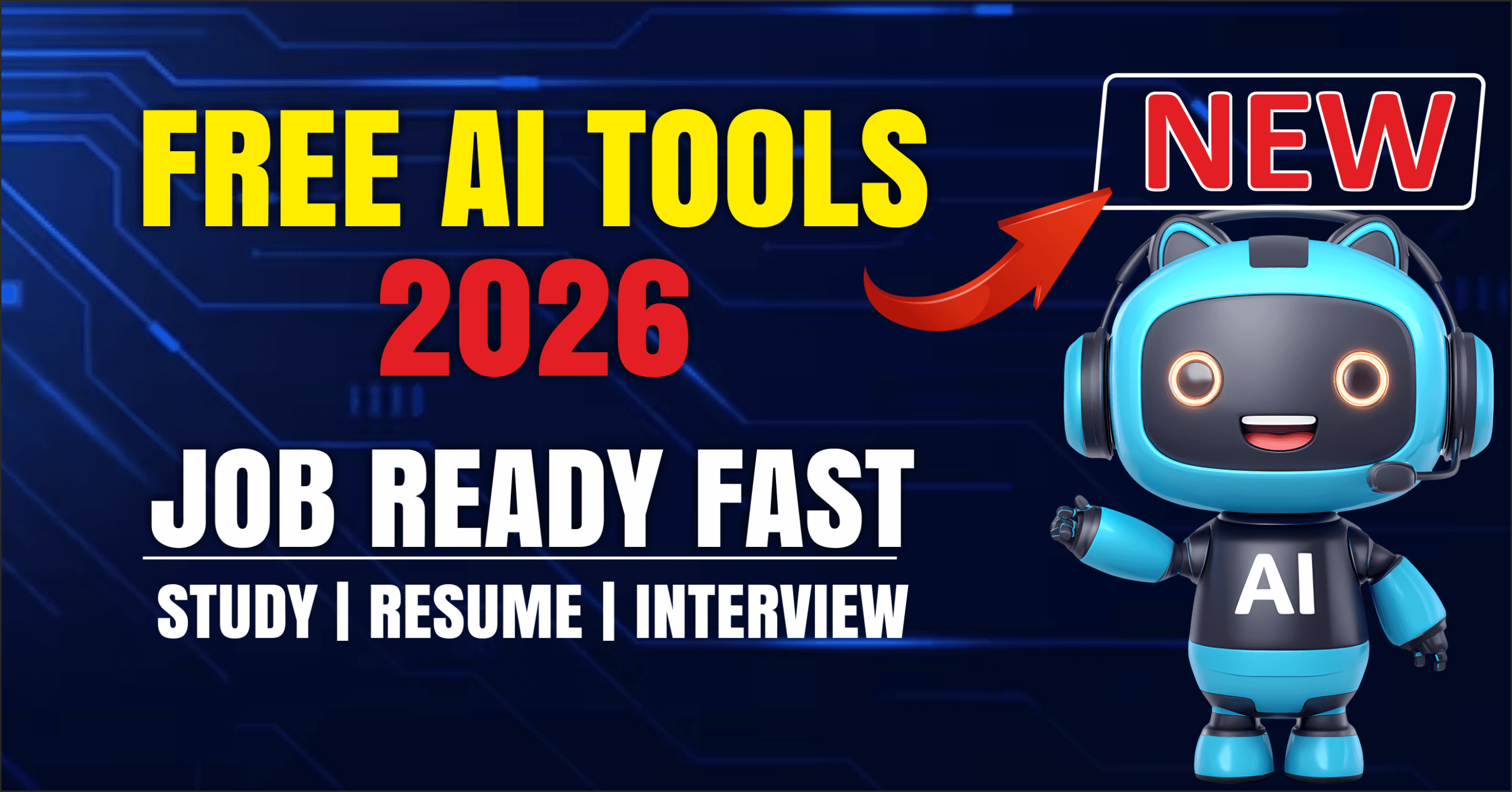 Free AI Tools 2026 🔥 Students & Job Seekers के लिए Best Guide